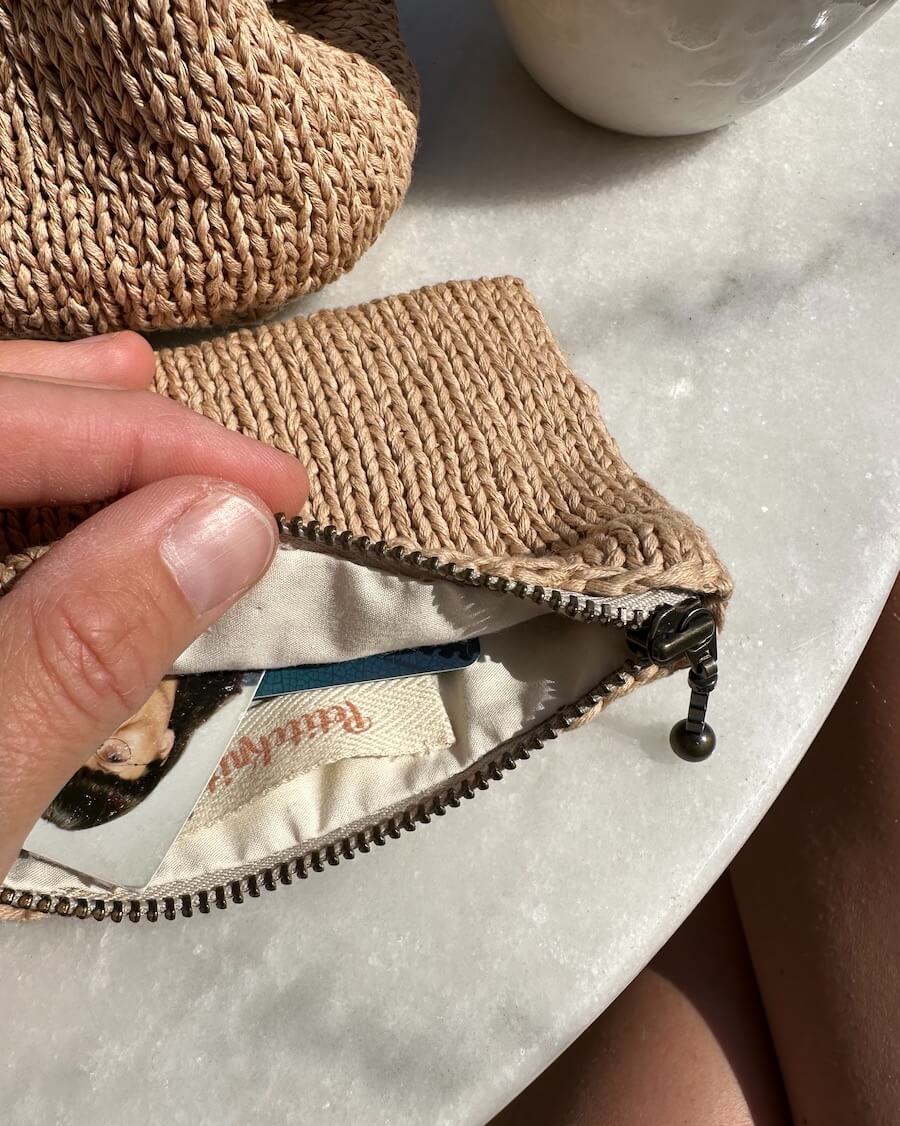 Lysebrun cleo purse med for på 14 cm