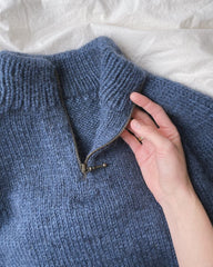 Navy lynlås i zipper sweater junior
