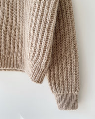 Detaljebillede af beige September Sweater