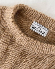 Detaljebillede af beige Striber På Langs Sweater